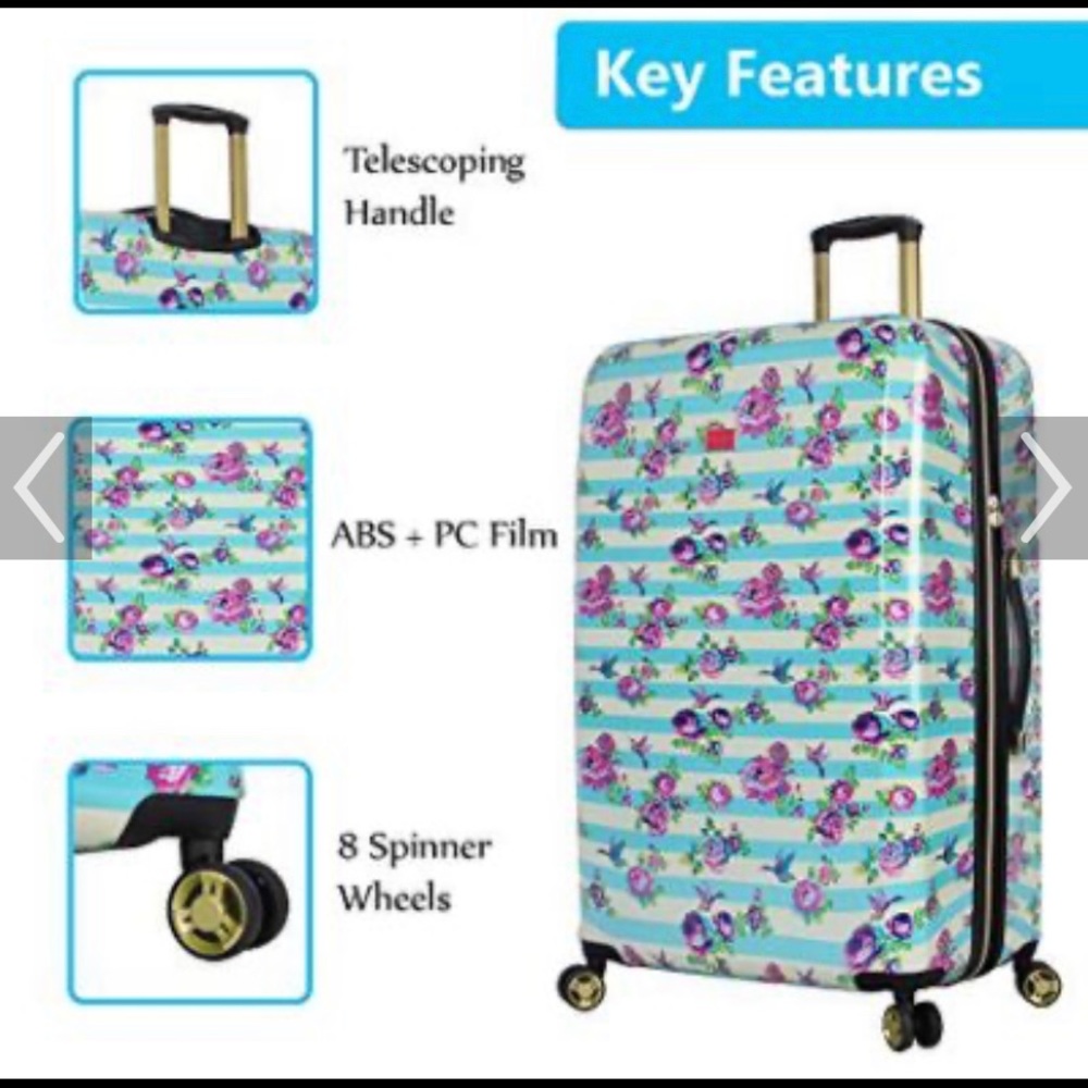 💕NWT Betsey Johnson 20 inch carry on luggage💕